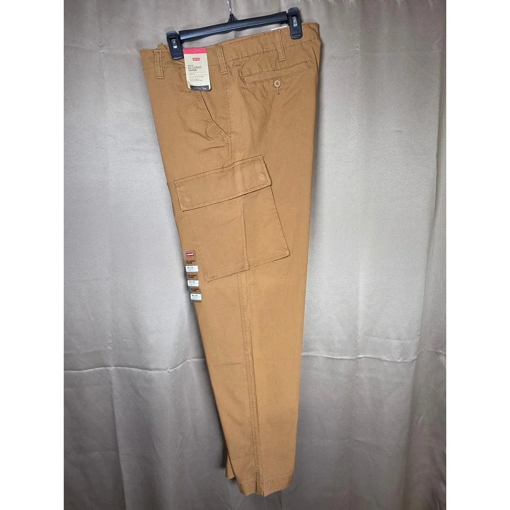Levis XX Cargo Taper Pants Mens 38x32 Brown Stretch NWT